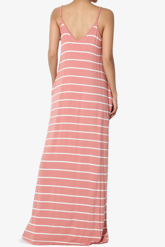 Adilette Striped Cami Maxi Dress PLUS