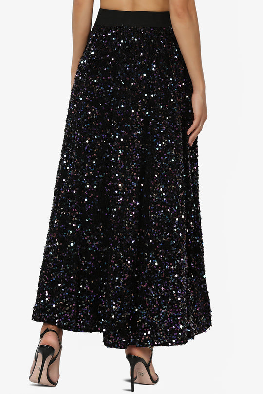 Ulyana Sequin A-Line Maxi Skirt