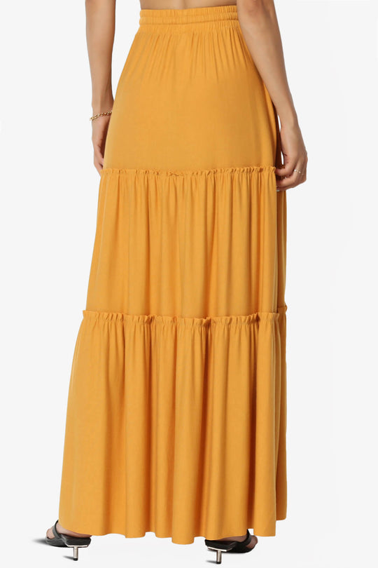 Kelton Ruffle Tiered Jersey Maxi Skirt PLUS