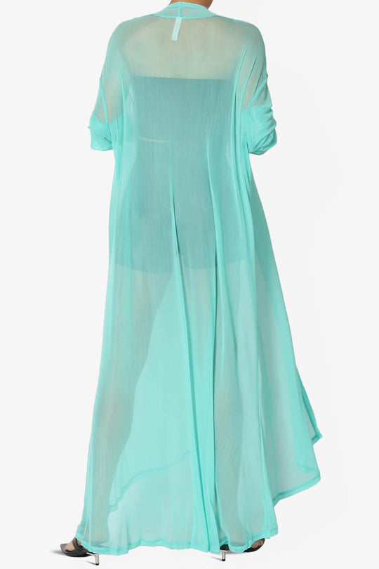 Moxxi Sheer Mesh Open Cardigan Duster PLUS