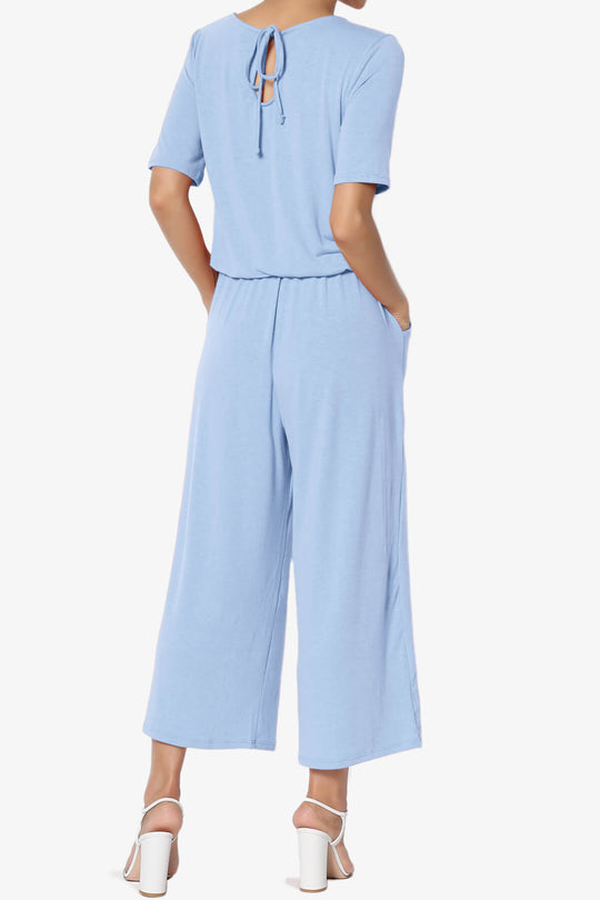 Tina Short Sleeve Culotte Jumpsuit PLUS