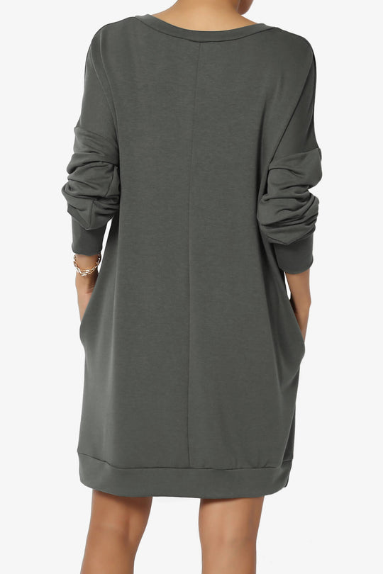 Chrissy V-Neck Pocket Soft Terry Tunic PLUS