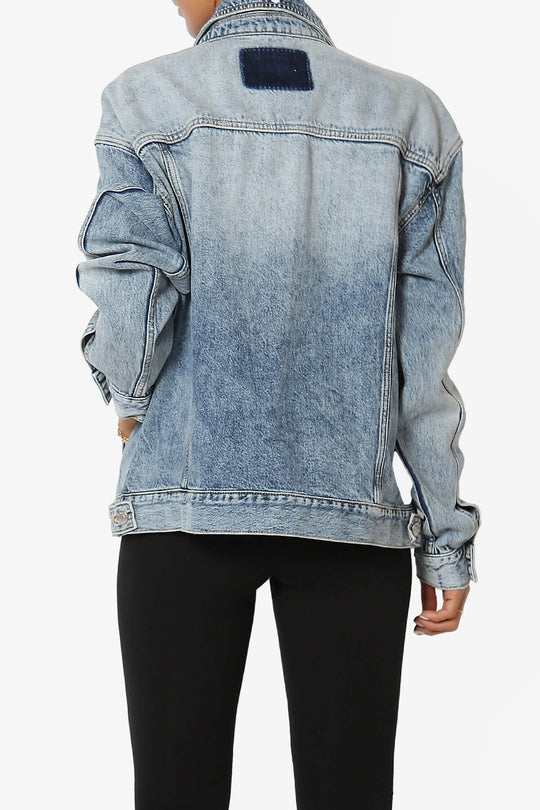 Kalrisa Boyfriend Washed Denim Jacket