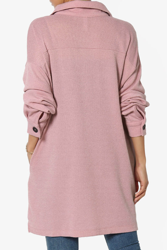 Matryx Jacquard Oversized Shirts Shacket PLUS