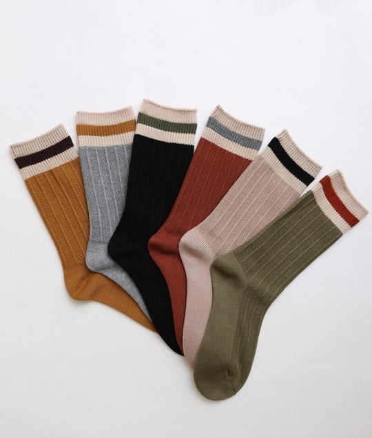 Leto Accessories Color Block Socks