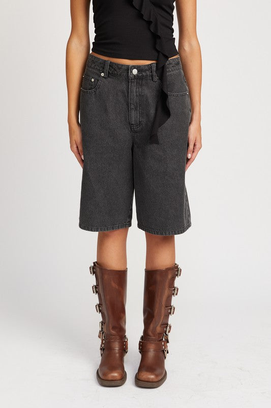 Emory Park DENIM BERMUDA SHORTS WITH POCKETS