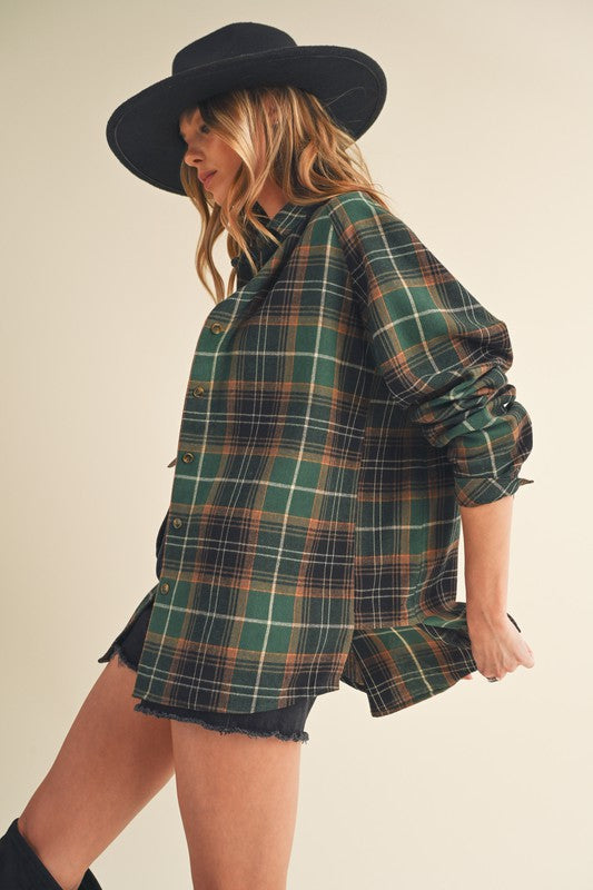 Aemi + Co Katie Flannel Oversized Shirt