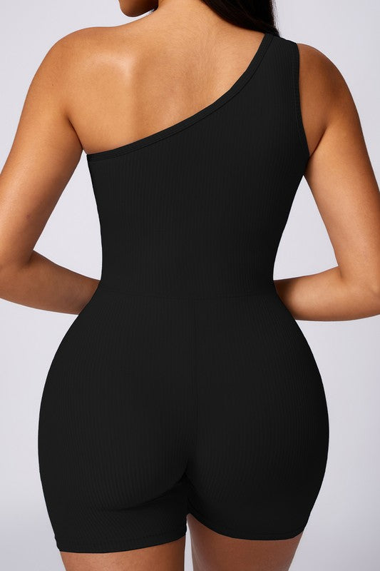 WonderXFans Oblique one-shoulder exercise fitness bodysuits Romper