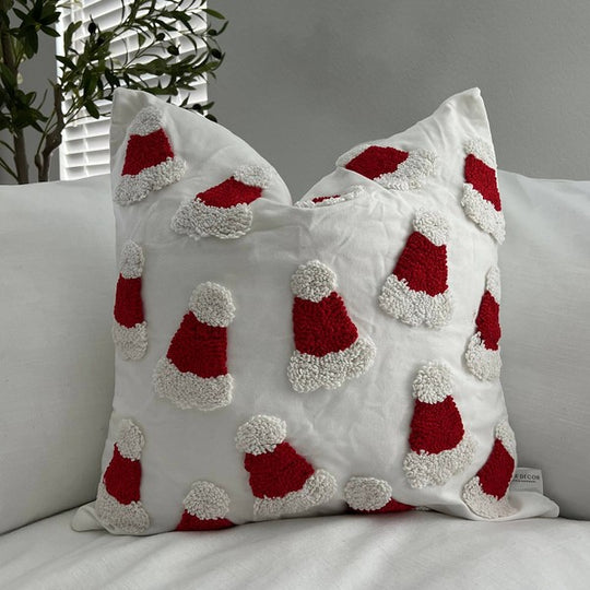 Delmar Decor Santa Hat Throw Pillow Cover, 20x20 Tufted Design