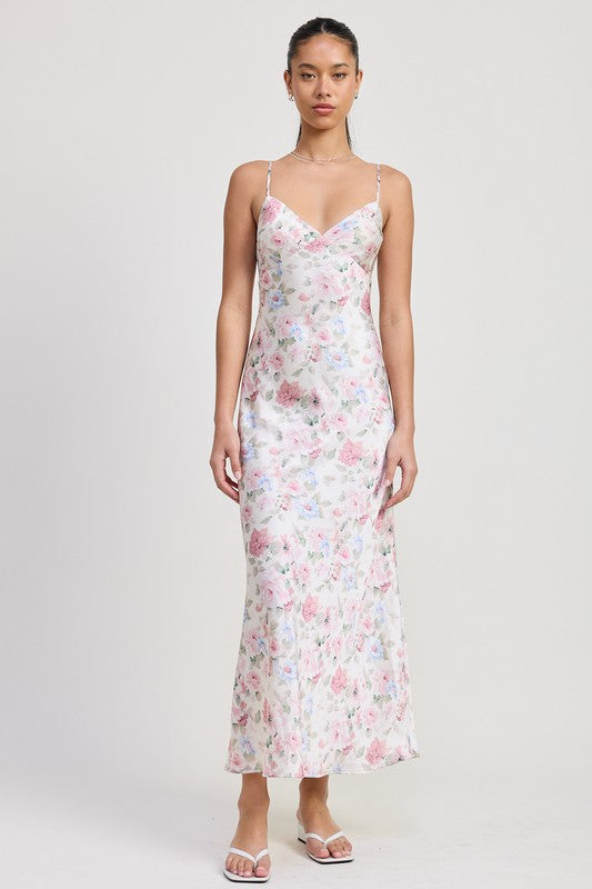 Emory Park SPAGHETTI STRAP MAXI FLORAL DRESS