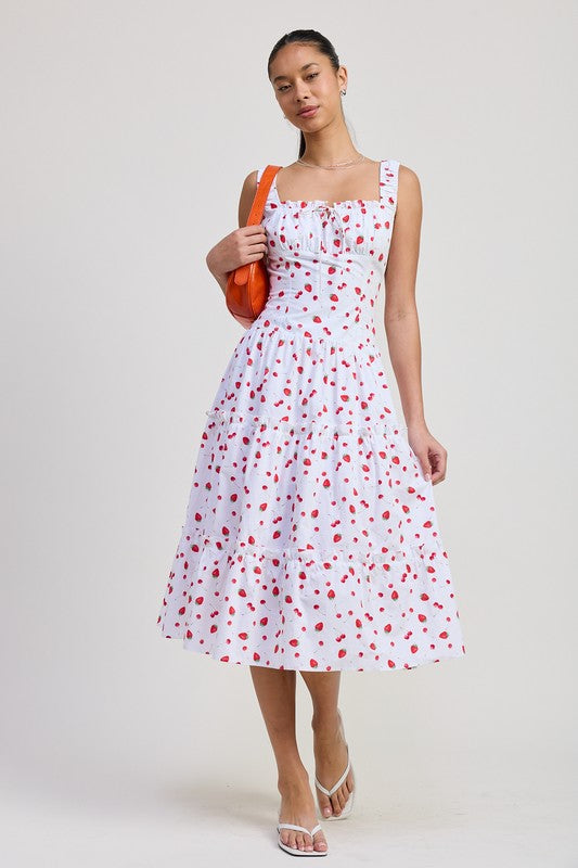 Emory Park POPLIN MIDI A LINE DRESS