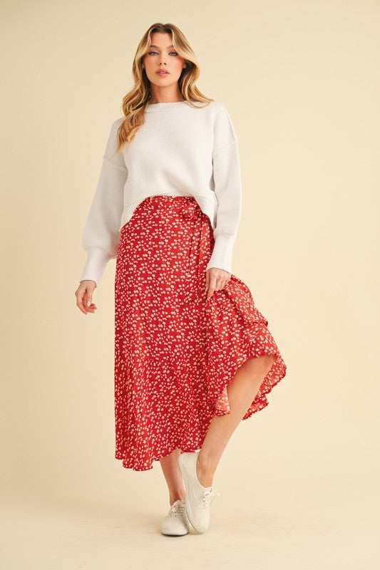 Aemi + Co Berti Floral Wrap Skirt