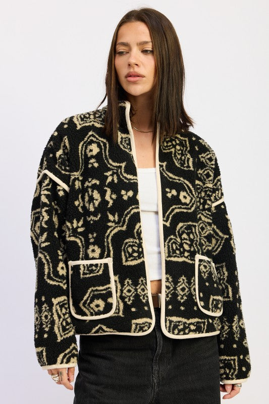 Emory Park PAISLEY SHERPA JACKET