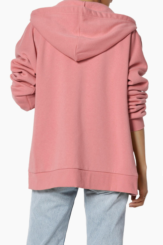 Accie Fleece Zip Hooded Jacket DUSTY ROSE_2