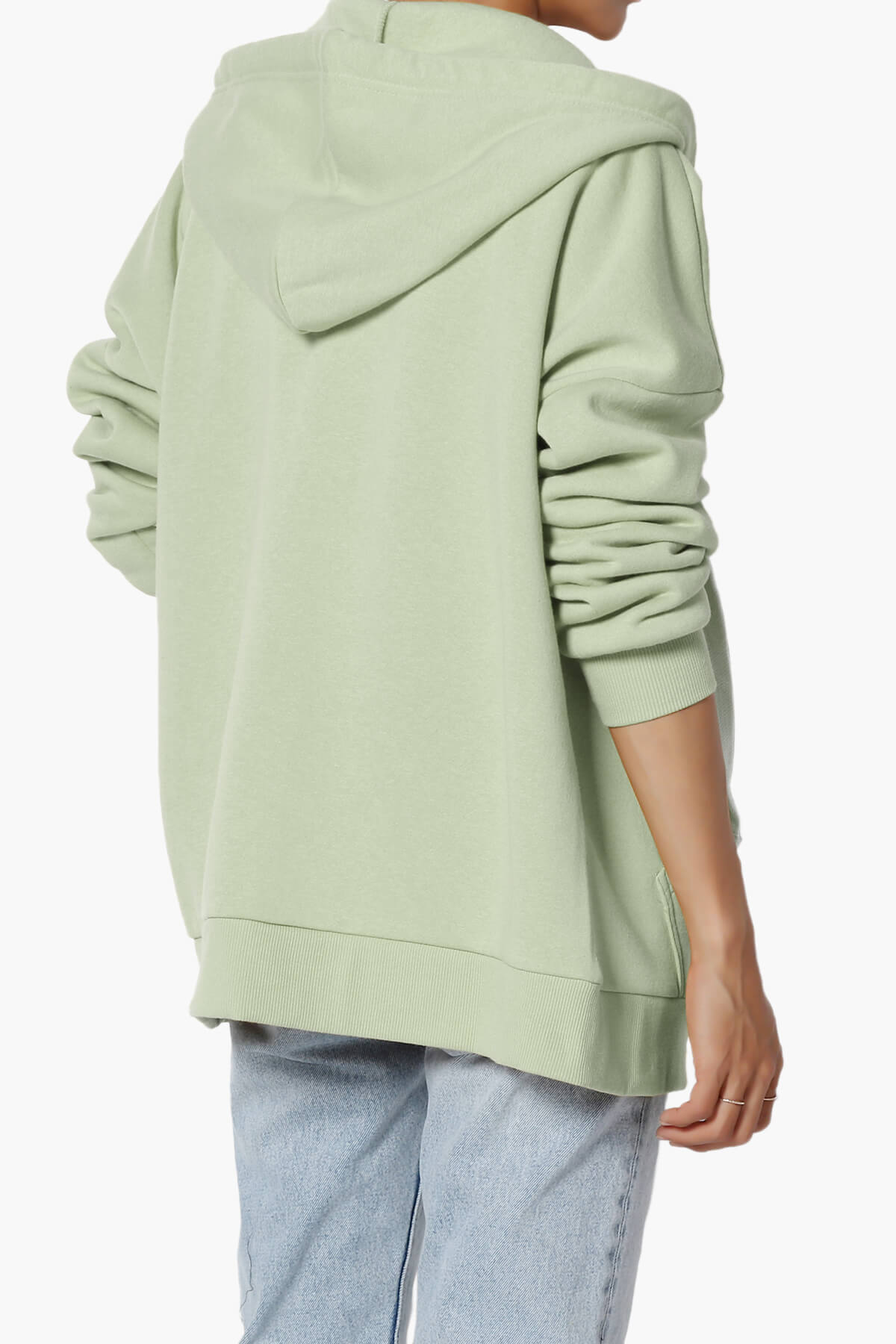 Accie Fleece Zip Hooded Jacket LIGHT SAGE_4