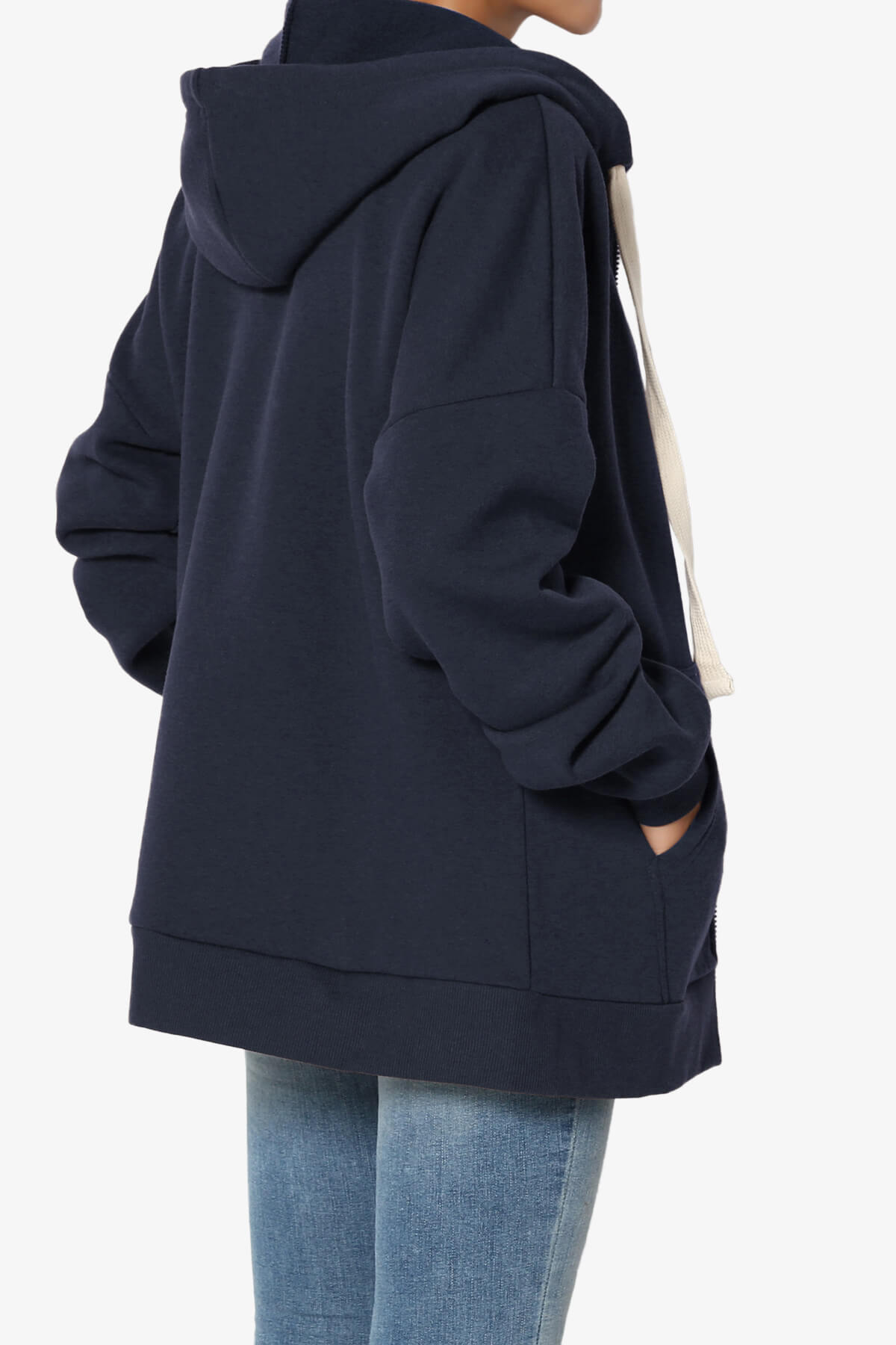 Accie Fleece Zip Hooded Jacket NAVY_4