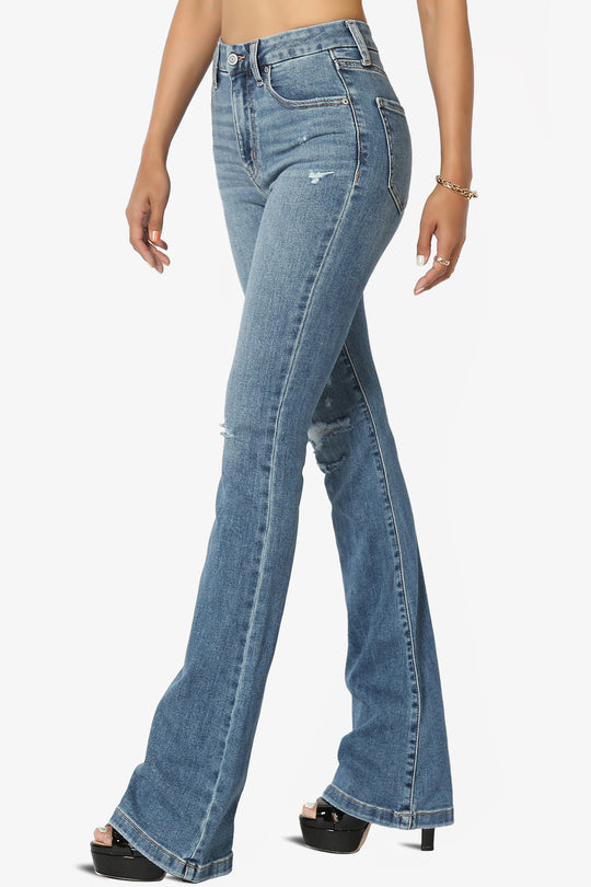 Aliyah Super High Rise Flare Jeans in LIVLY