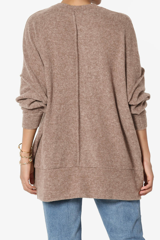 Breccan Blushed Knit Oversized Sweater MOCHA_2