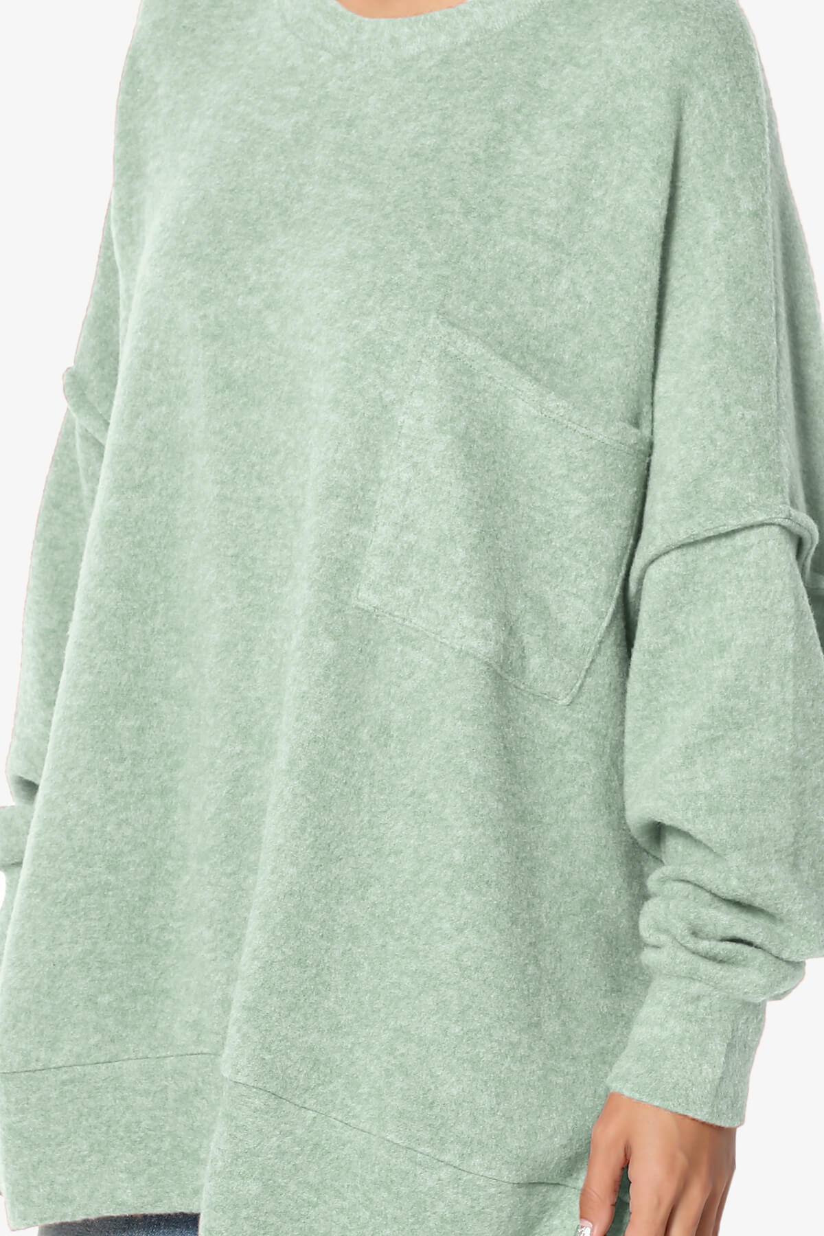 Breccan Blushed Knit Oversized Sweater
