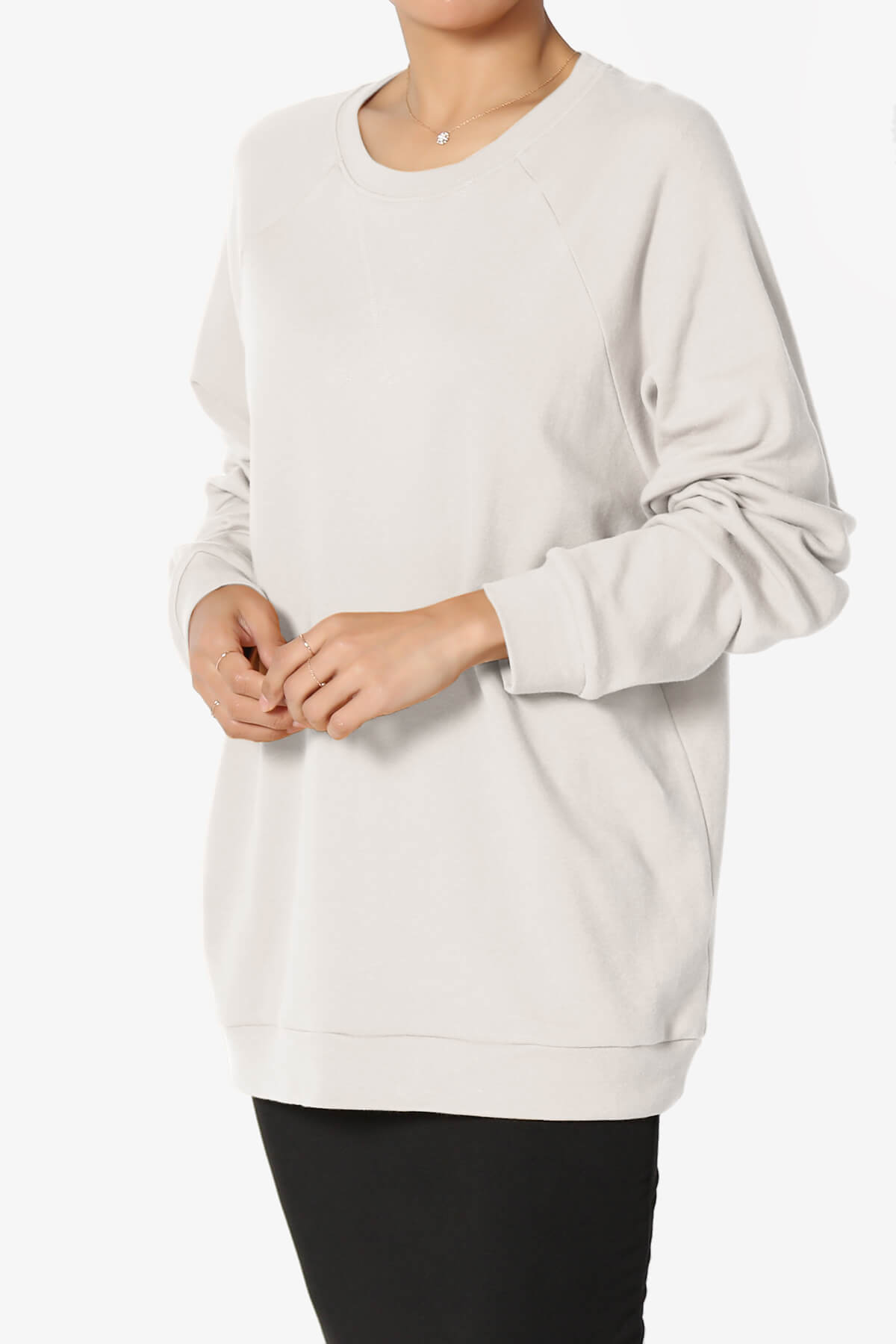 Carlene Cotton Raglan Sleeve Pullover Top PLUS