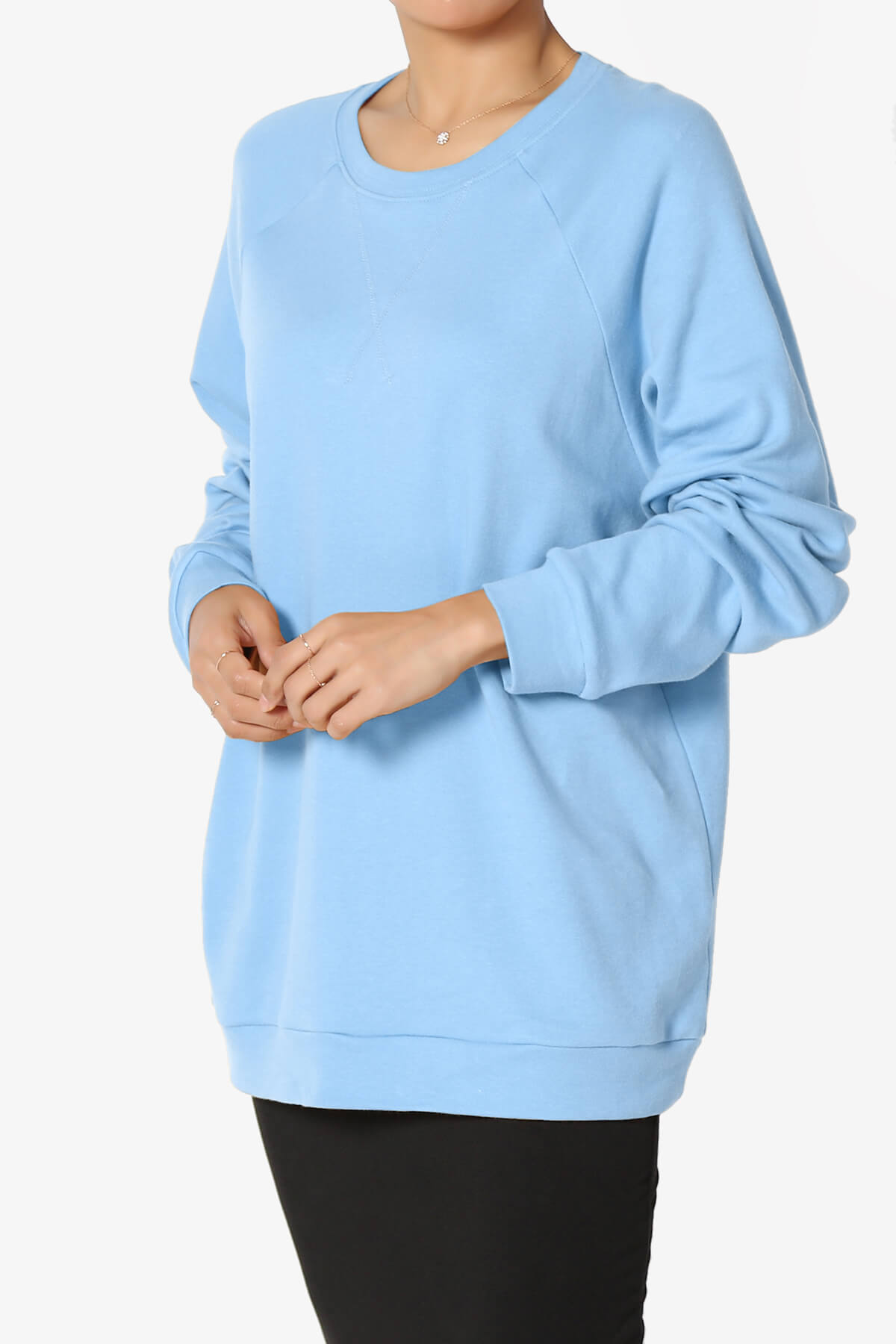 Carlene Cotton Raglan Sleeve Pullover Top PLUS