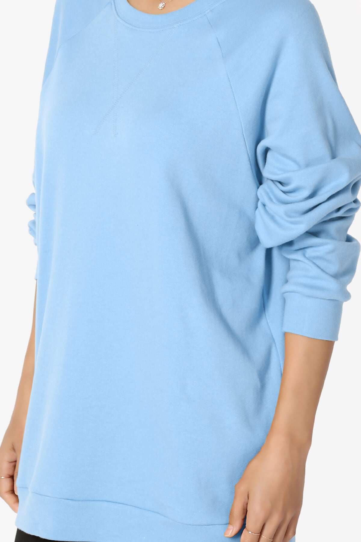 Carlene Cotton Raglan Sleeve Pullover Top PLUS