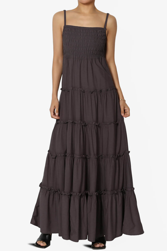 Cassie Smocked Cami Tiered Maxi Dress PLUS