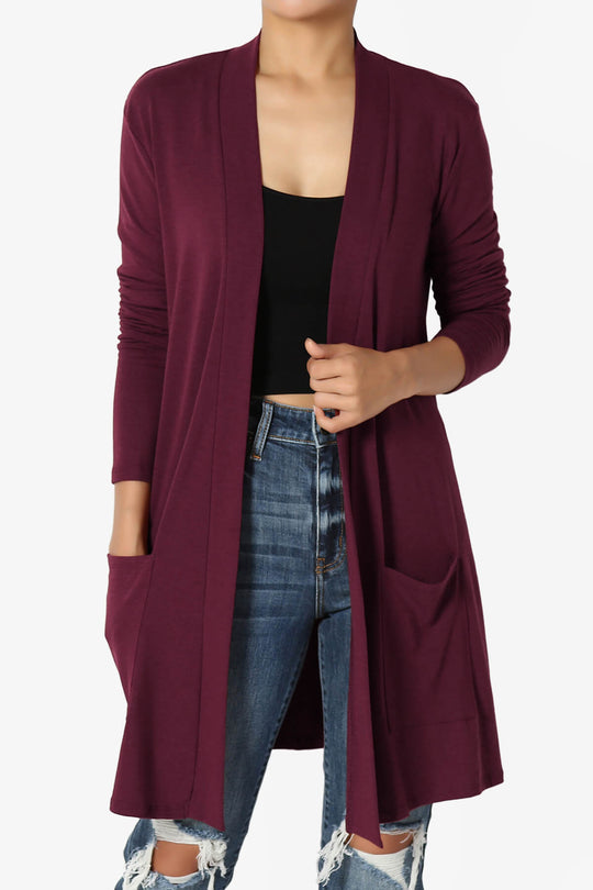 Daday Long Sleeve Pocket Open Front Cardigan