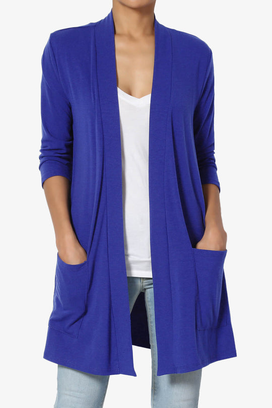 Daday Slouchy Pocket 3/4 Sleeve Cardigan PLUS