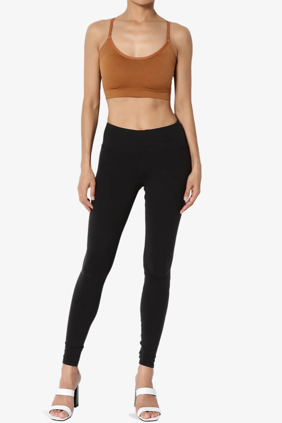 Dassie Padded Cross Back Bra Top ALMOND_6