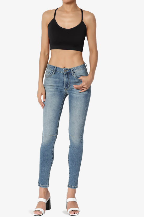 Dassie Padded Cross Back Bra Top BLACK_6