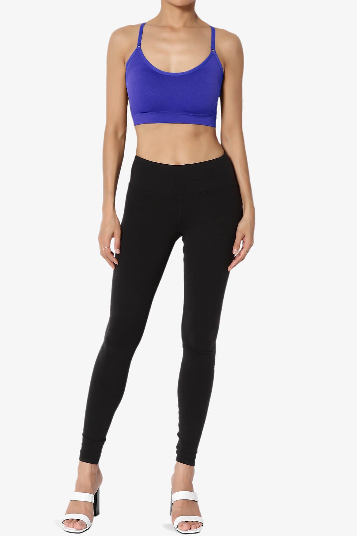 Dassie Padded Cross Back Bra Top BRIGHT BLUE_6