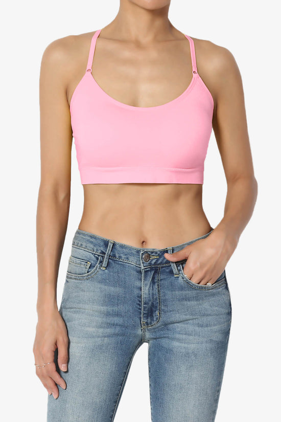 Dassie Padded Cross Back Bra Top BRIGHT PINK_1