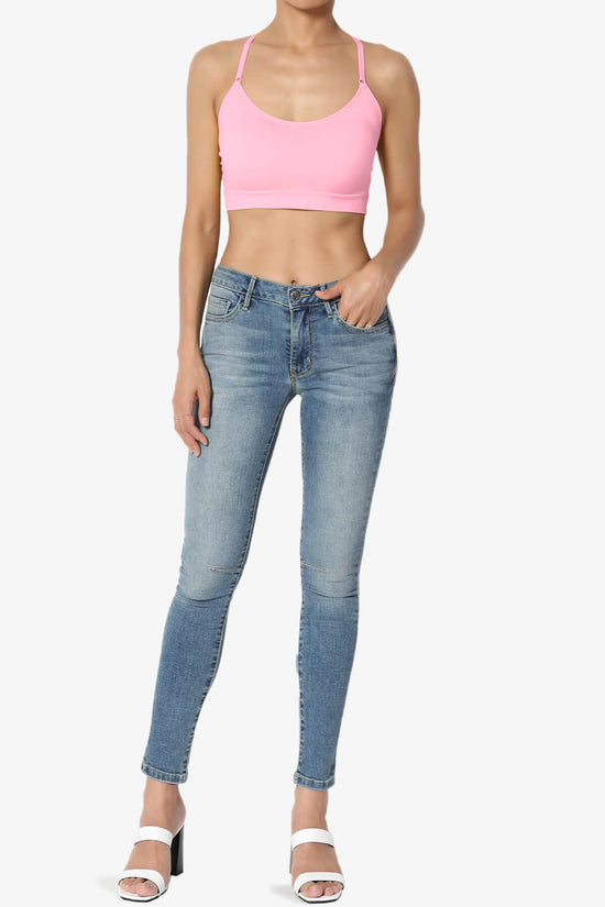 Dassie Padded Cross Back Bra Top BRIGHT PINK_6