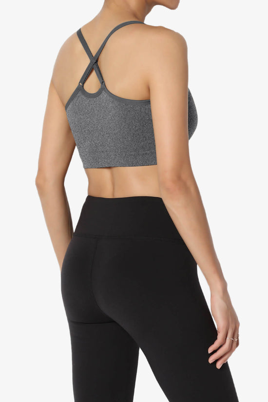 Dassie Padded Cross Back Bra Top CHARCOAL_4
