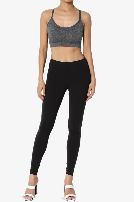 Dassie Padded Cross Back Bra Top CHARCOAL_6