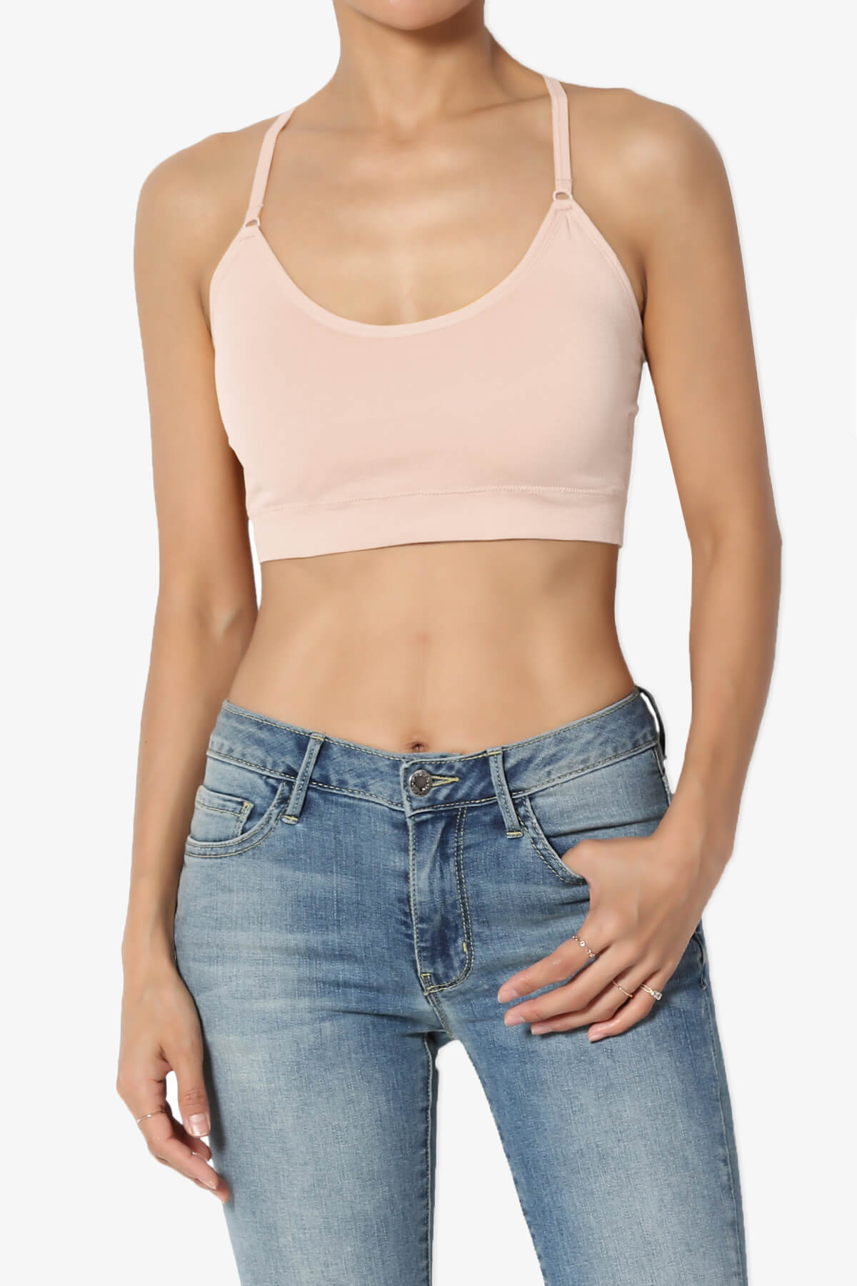 Dassie Padded Cross Back Bra Top DUSTY BLUSH_1