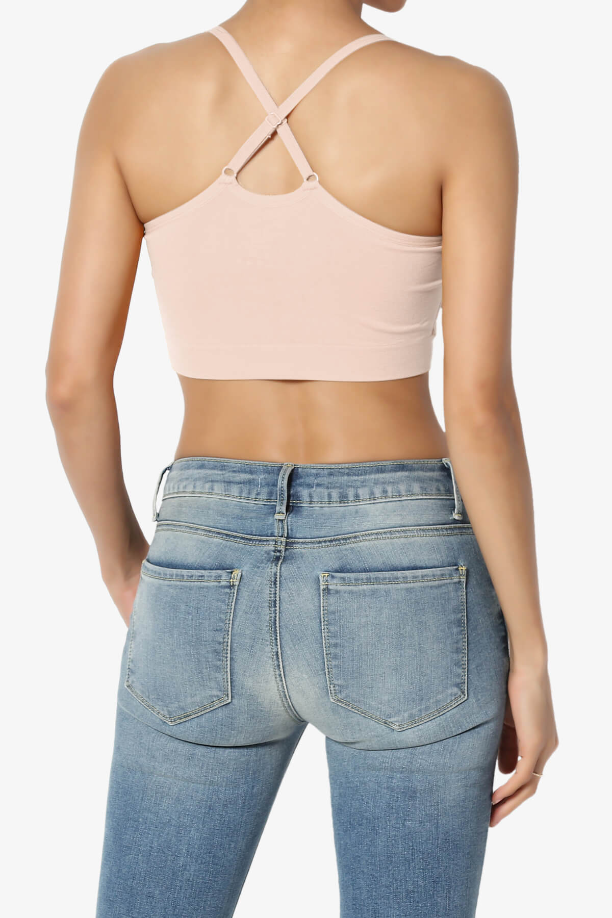 Dassie Padded Cross Back Bra Top DUSTY BLUSH_2