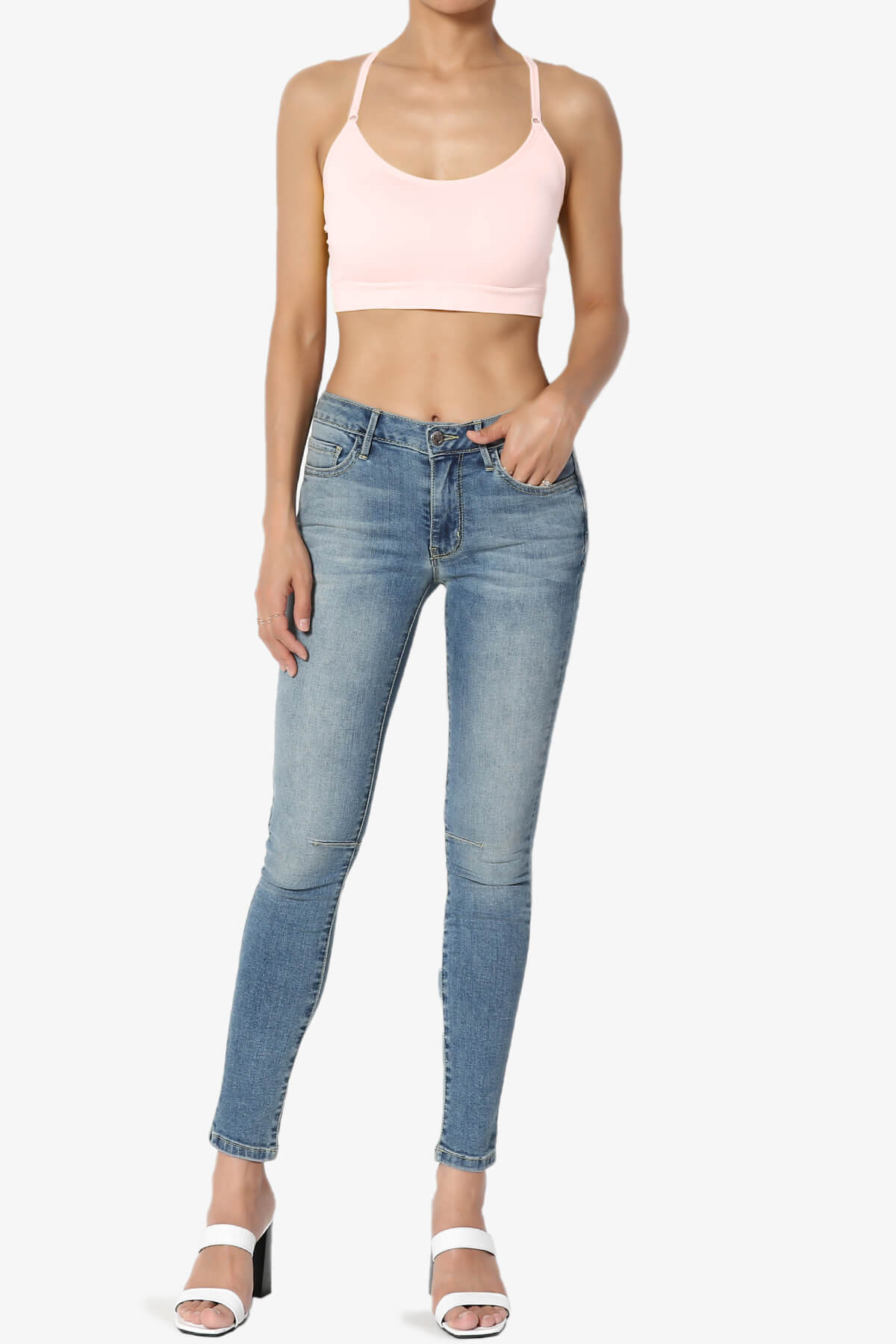 Dassie Padded Cross Back Bra Top DUSTY CORAL_6