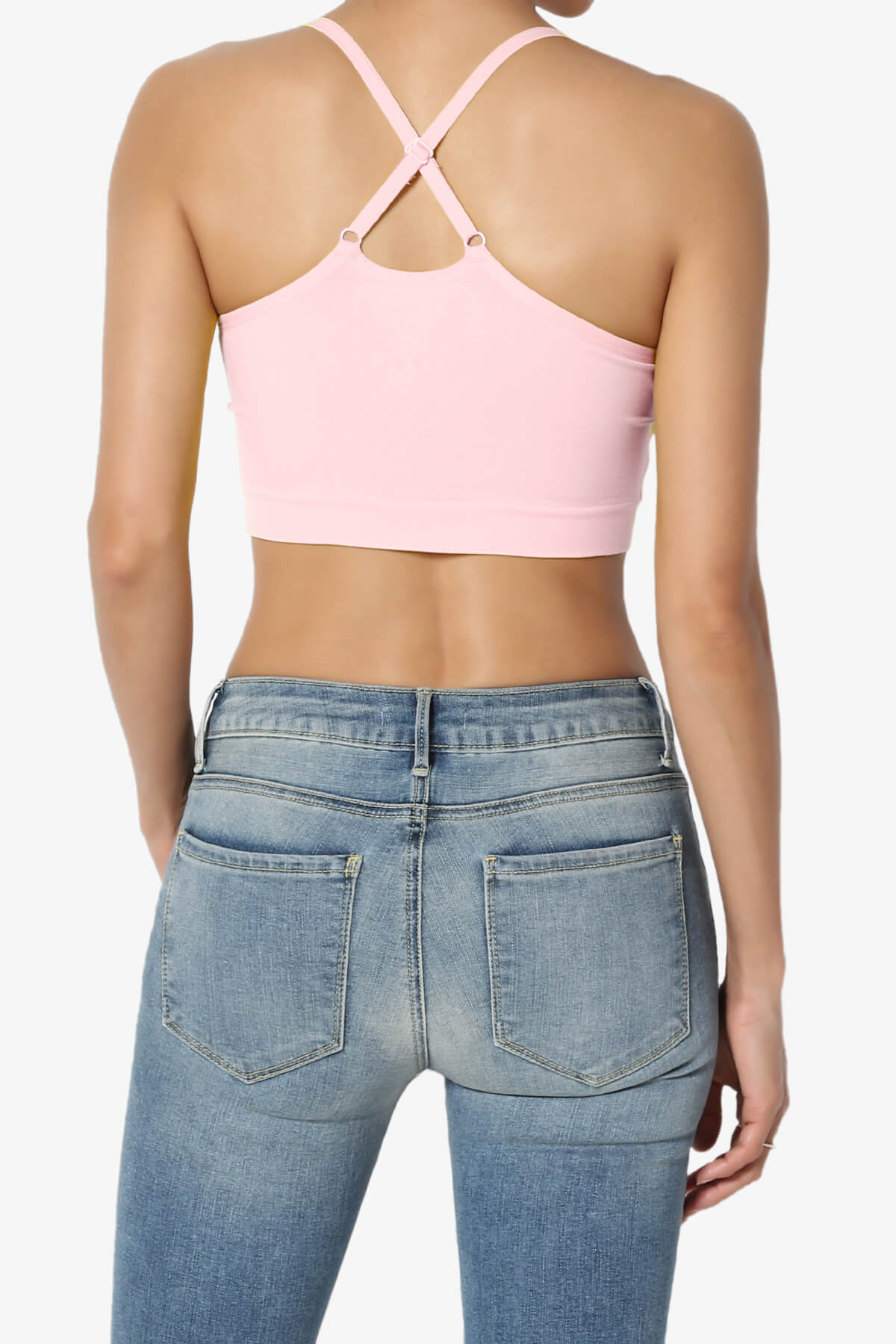 Dassie Padded Cross Back Bra Top DUSTY PINK_2