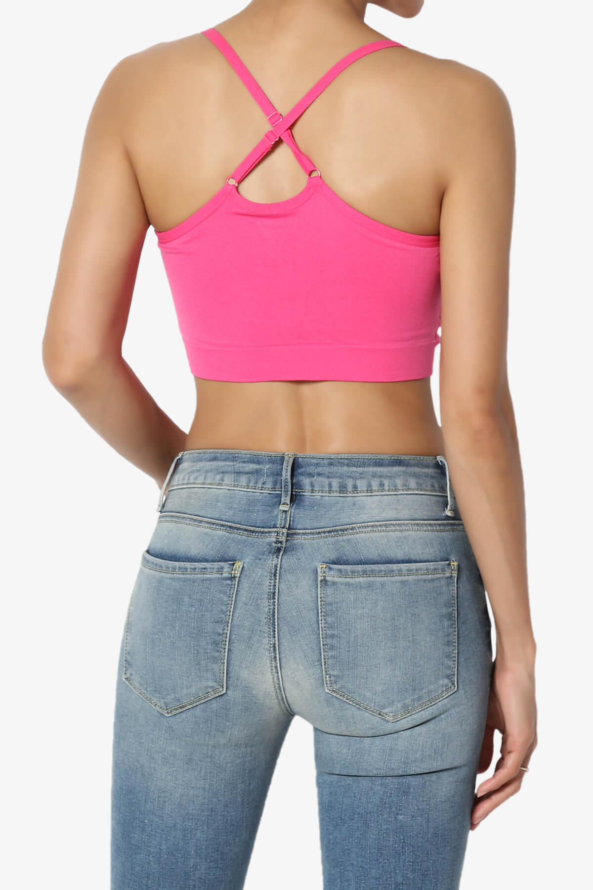 Dassie Padded Cross Back Bra Top FUCHSIA_2