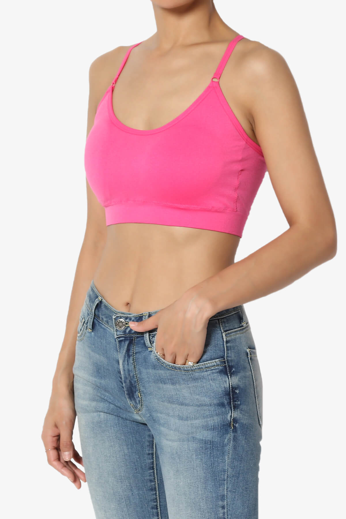 Dassie Padded Cross Back Bra Top FUCHSIA_3