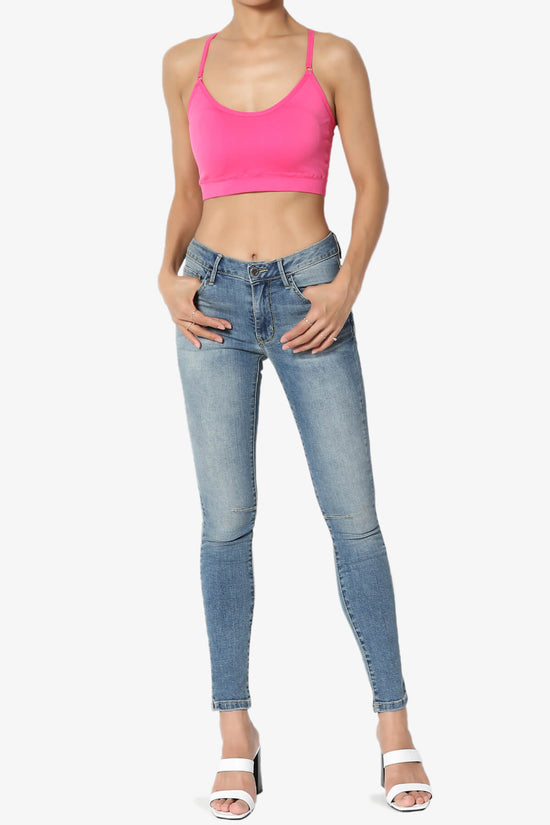 Dassie Padded Cross Back Bra Top FUCHSIA_6