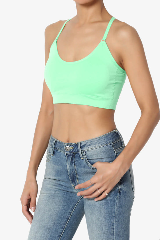 Dassie Padded Cross Back Bra Top GREEN MINT_3