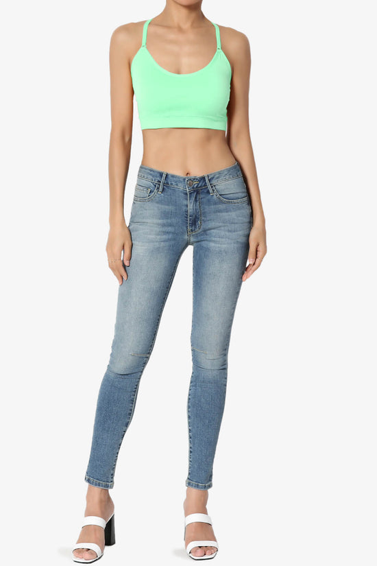 Dassie Padded Cross Back Bra Top GREEN MINT_6