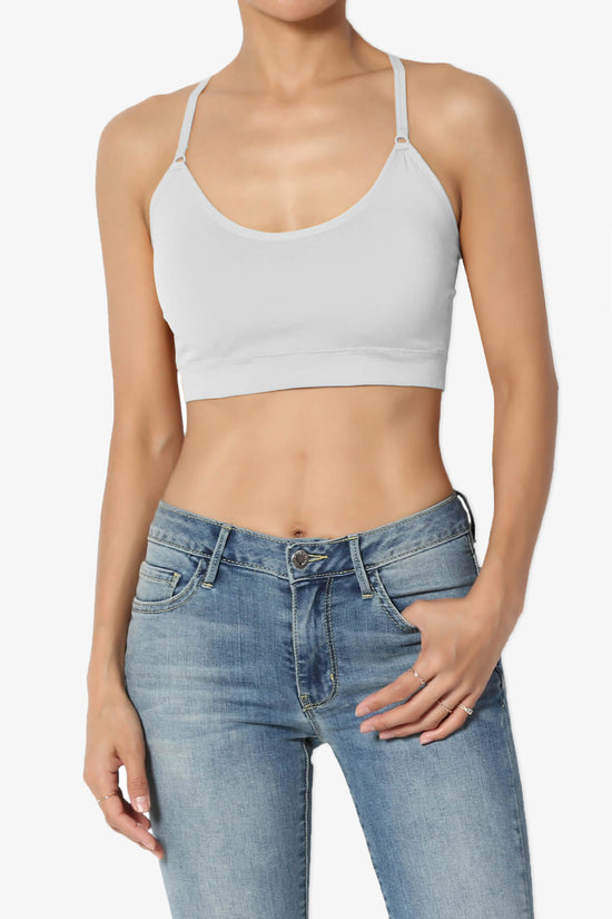 Dassie Padded Cross Back Bra Top GREY MIST_1