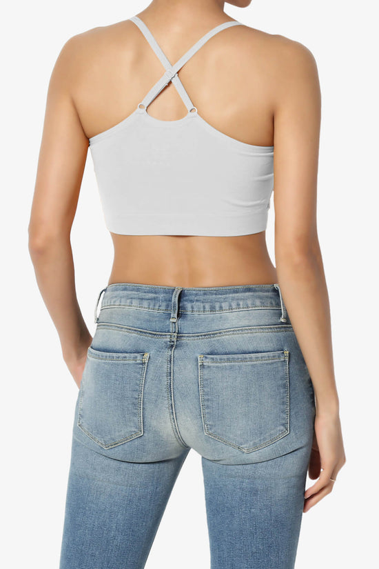 Dassie Padded Cross Back Bra Top GREY MIST_2