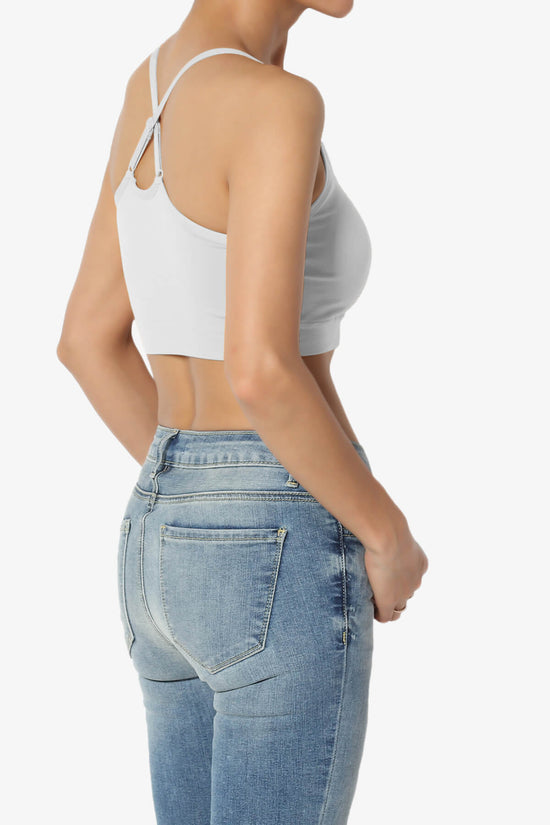 Dassie Padded Cross Back Bra Top GREY MIST_4