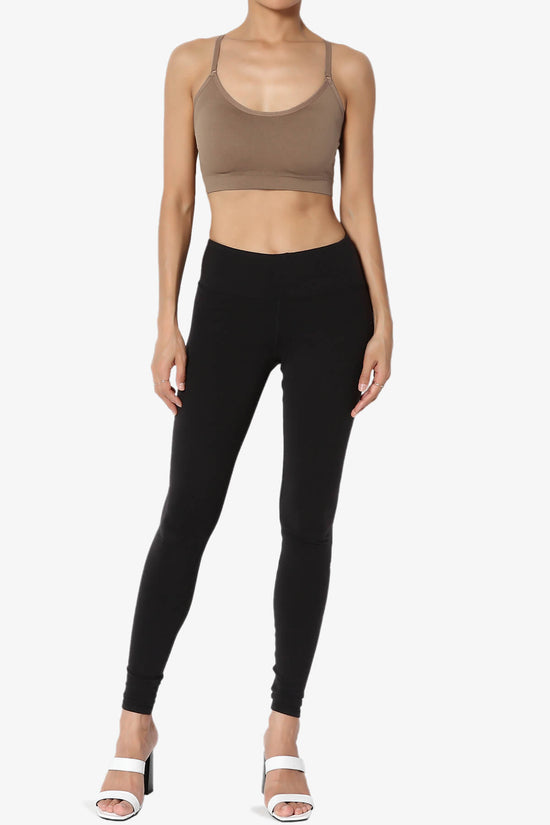 Dassie Padded Cross Back Bra Top MOCHA_6