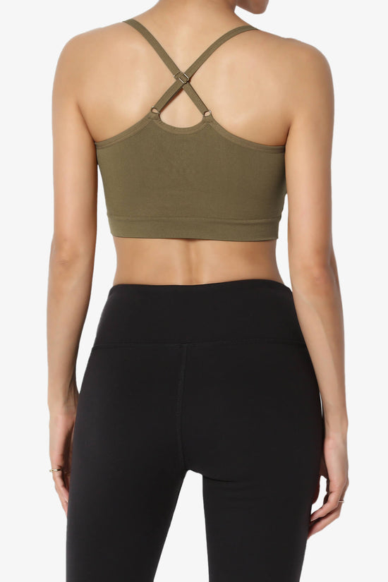 Dassie Padded Cross Back Bra Top OLIVE KHAKI_2